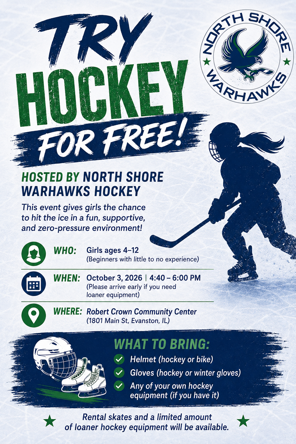 Try Hockey for Free Event Flyer